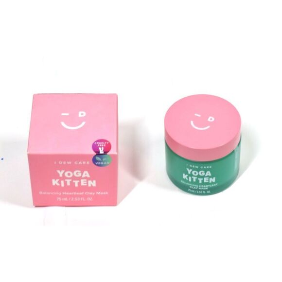 I Dew Care Yoga Kitten Balancing Heartleaf Clay Mask Acne Prone K Beauty NIB - Picture 1 of 2